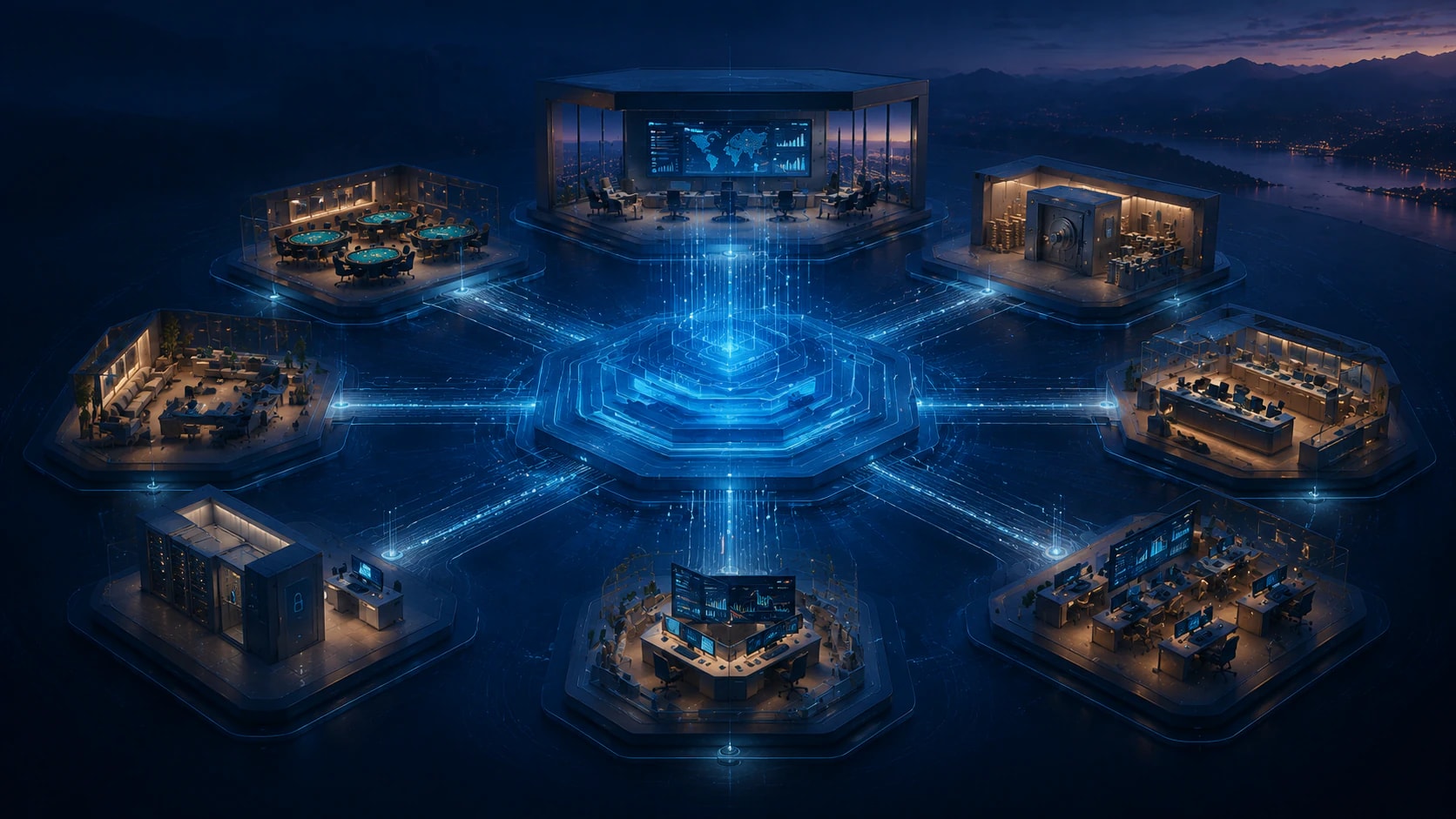 Illustration representing the unified PitCore enterprise operating platform.